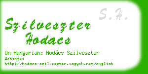 szilveszter hodacs business card