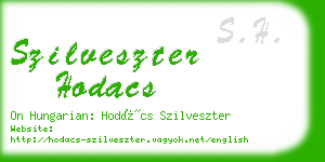 szilveszter hodacs business card